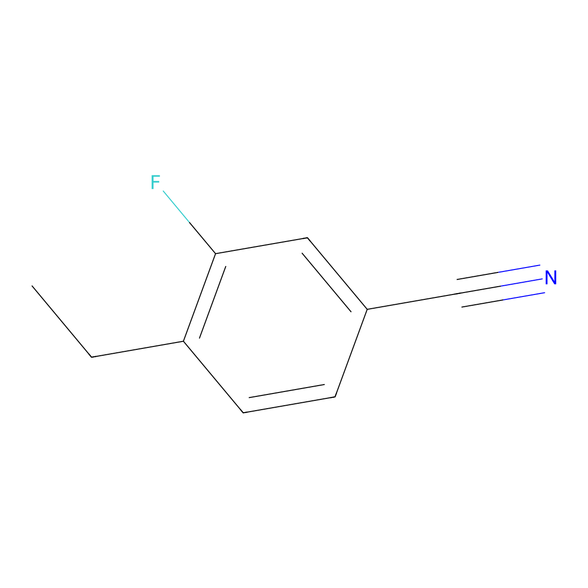 4-Ethyl-3-fluorobenzonitrile molecular structure, CAS 1369806-40-5