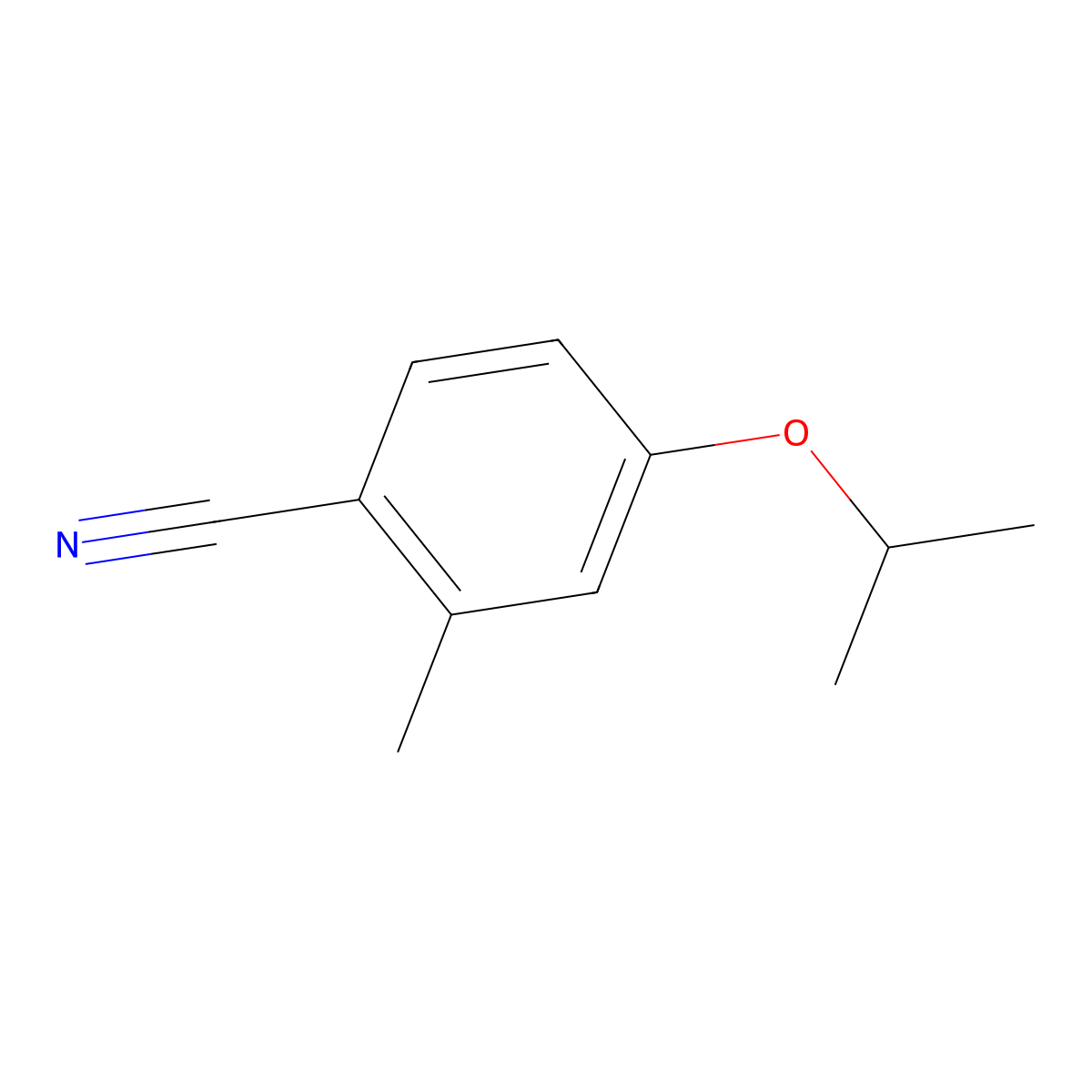 4-Isopropoxy-2-methylbenzonitrile molecular structure, CAS 1369807-40-8