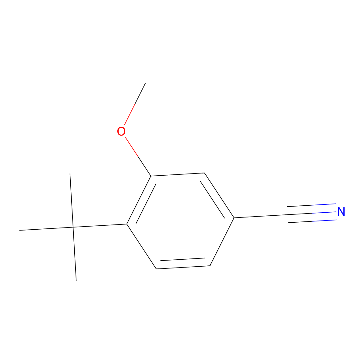 4-(Tert-butyl)-3-methoxybenzonitrile molecular structure, CAS 1369808-68-3