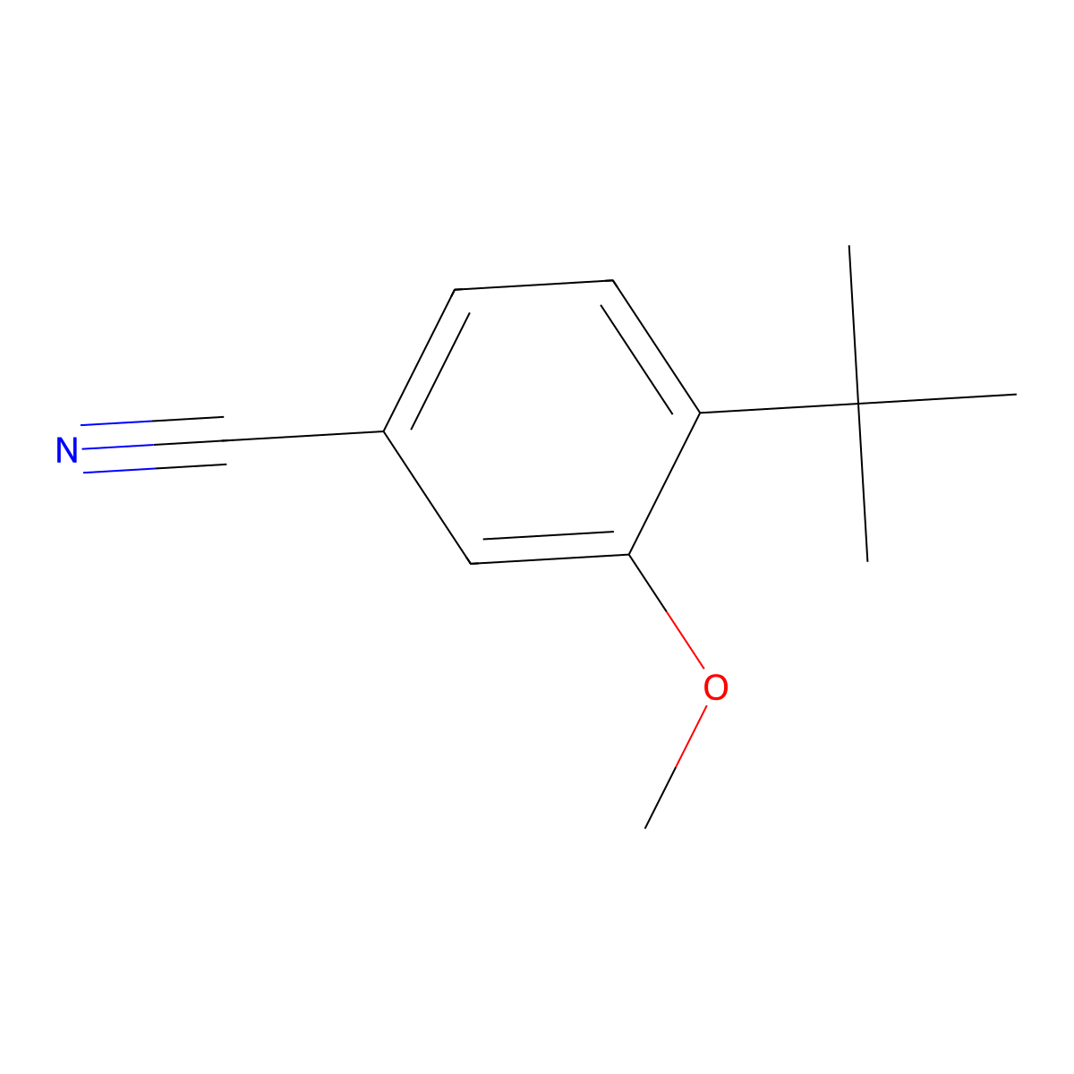 4-(Tert-butyl)-3-methoxybenzonitrile molecular structure, CAS 1369808-68-3
