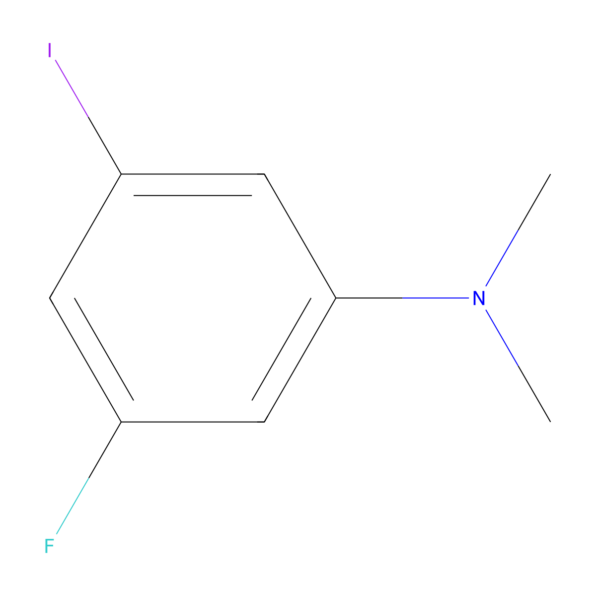 3-Fluoro-5-iodo-N,N-dimethylaniline molecular structure, CAS 1369808-80-9