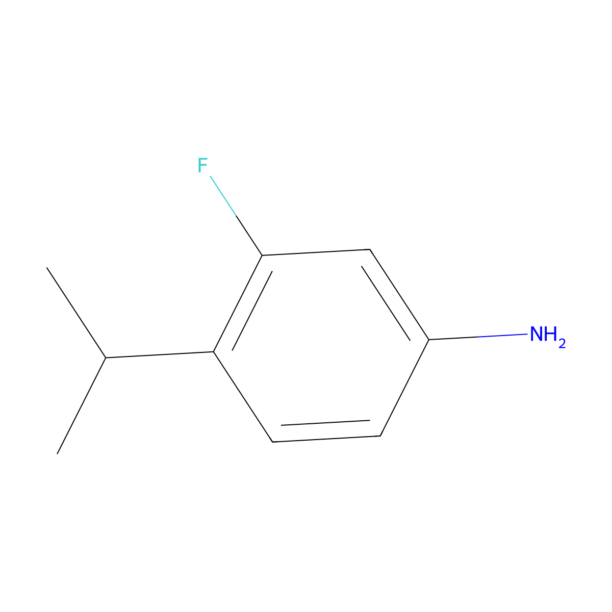 3-Fluoro-4-(propan-2-yl)aniline molecular structure, CAS 1369809-48-2
