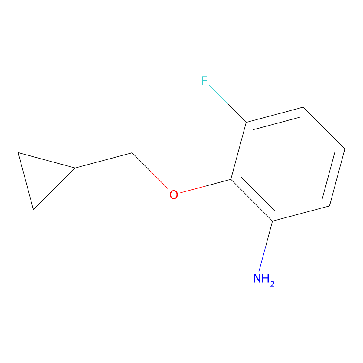 2-(Cyclopropylmethoxy)-3-fluoroaniline molecular structure, CAS 1369809-67-5