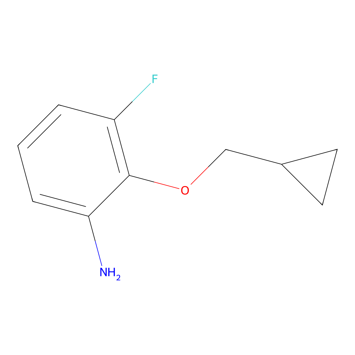 2-(Cyclopropylmethoxy)-3-fluoroaniline molecular structure, CAS 1369809-67-5