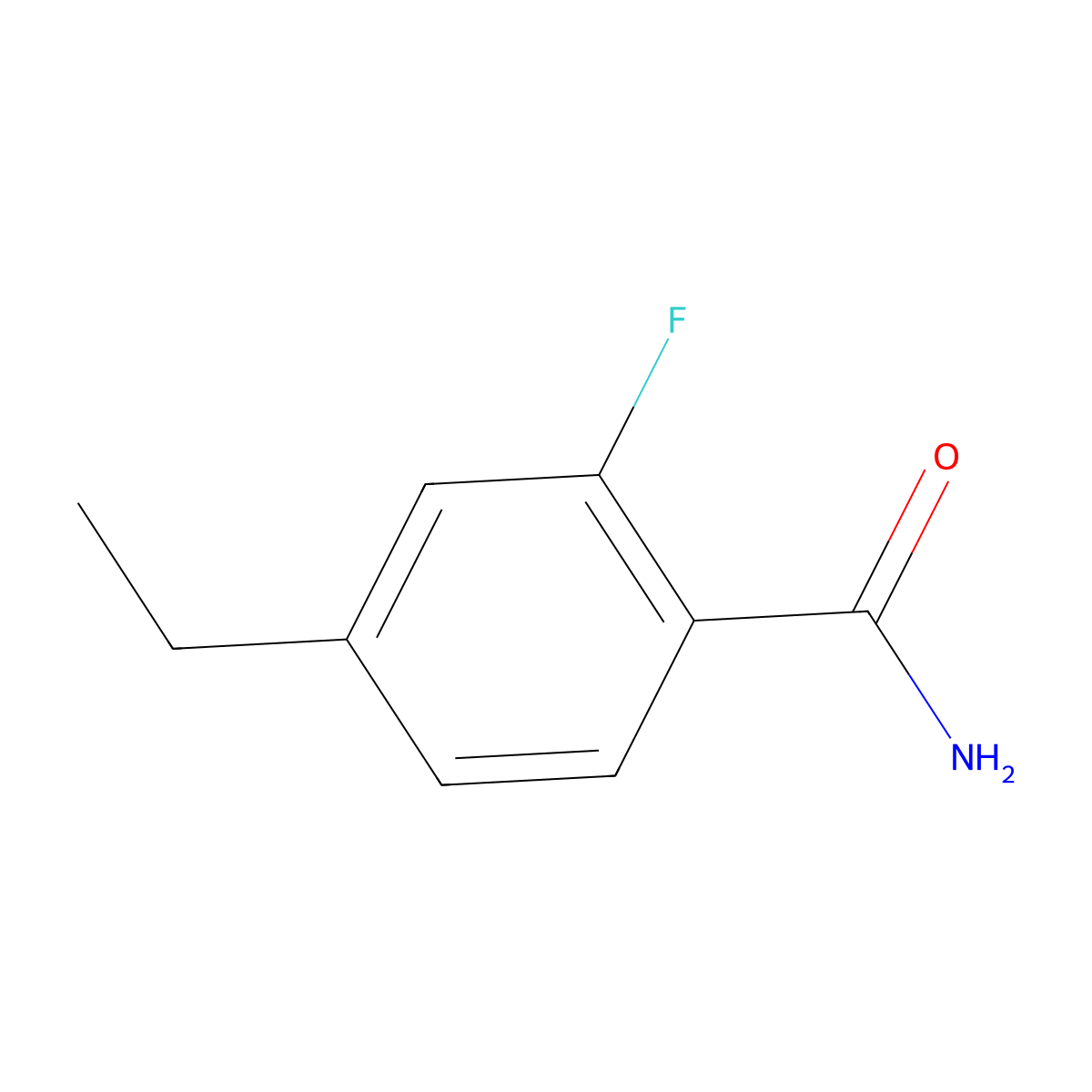 4-Ethyl-2-fluorobenzamide molecular structure, CAS 1369809-97-1