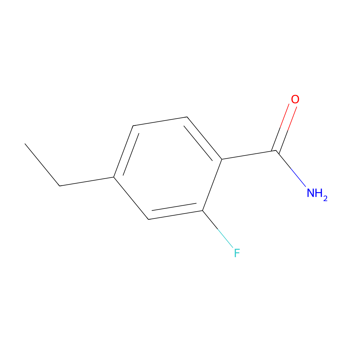 4-Ethyl-2-fluorobenzamide molecular structure, CAS 1369809-97-1