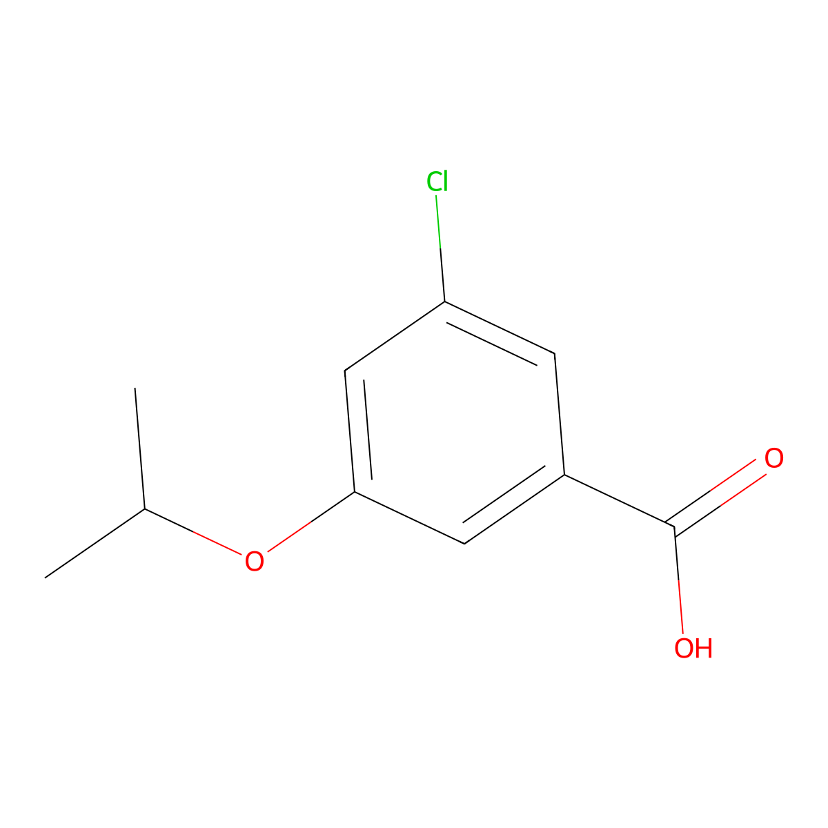 3-Chloro-5-isopropoxybenzoic Acid molecular structure, CAS 1369810-45-6