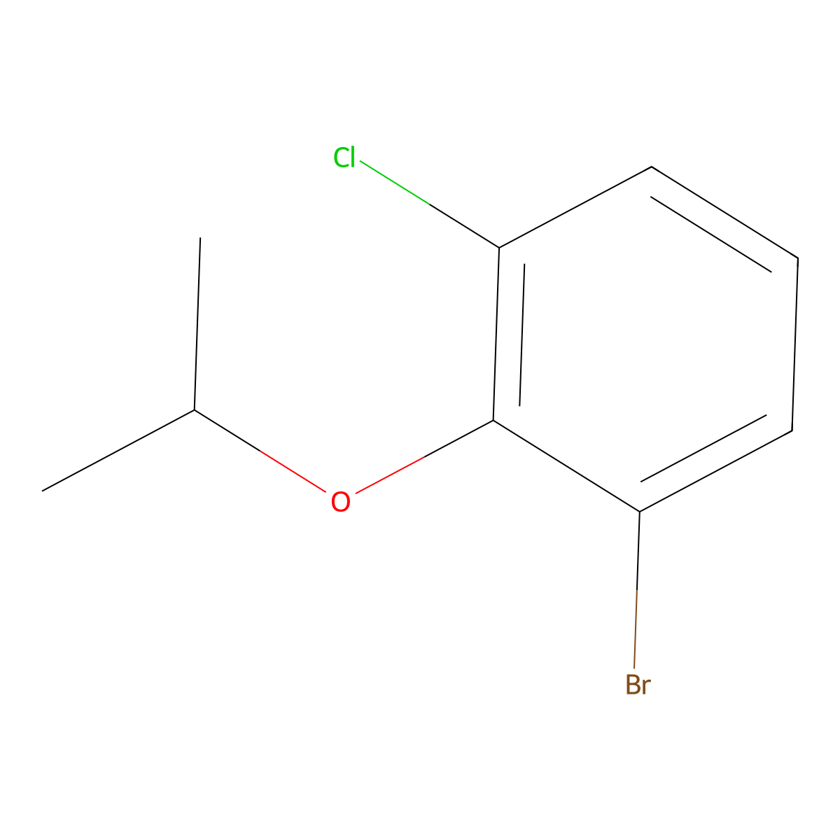1-Bromo-3-chloro-2-isopropoxybenzene molecular structure, CAS 1369811-31-3
