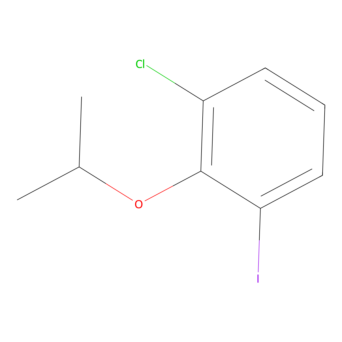 1-Chloro-3-iodo-2-isopropoxybenzene molecular structure, CAS 1369811-84-6