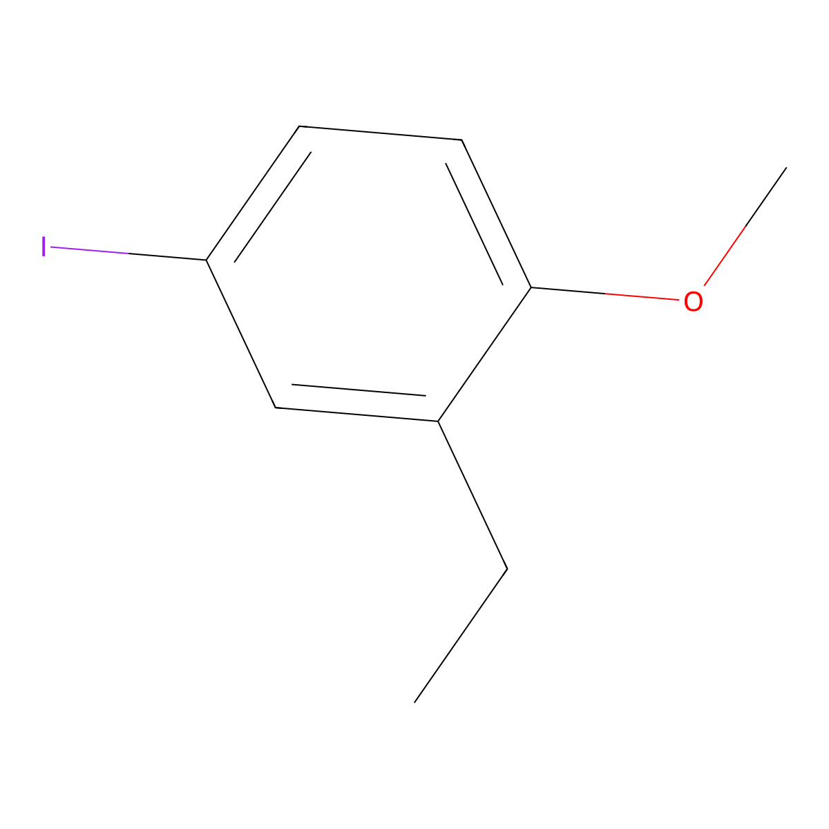 2-Ethyl-4-iodo-1-methoxybenzene molecular structure, CAS 1369812-07-6