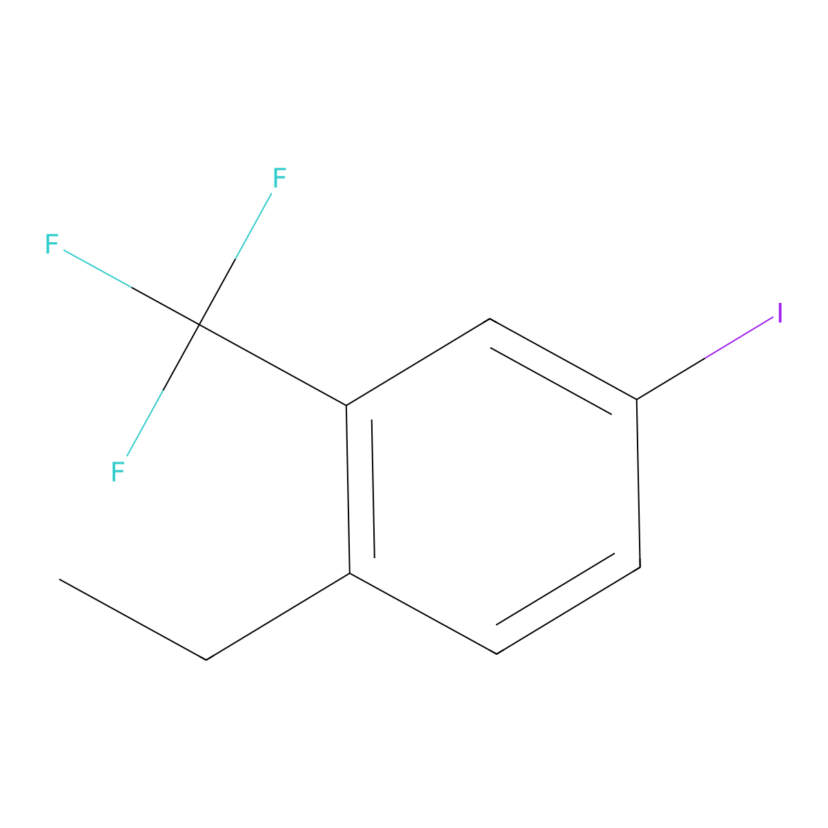 1-Ethyl-4-iodo-2-(trifluoromethyl)benzene molecular structure, CAS 1369812-77-0