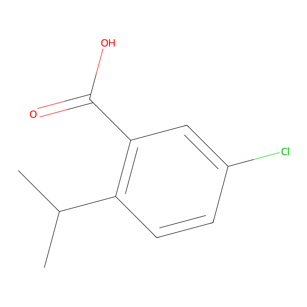 5-Chloro-2-(propan-2-yl)benzoic acid molecular structure, CAS 1369813-02-4