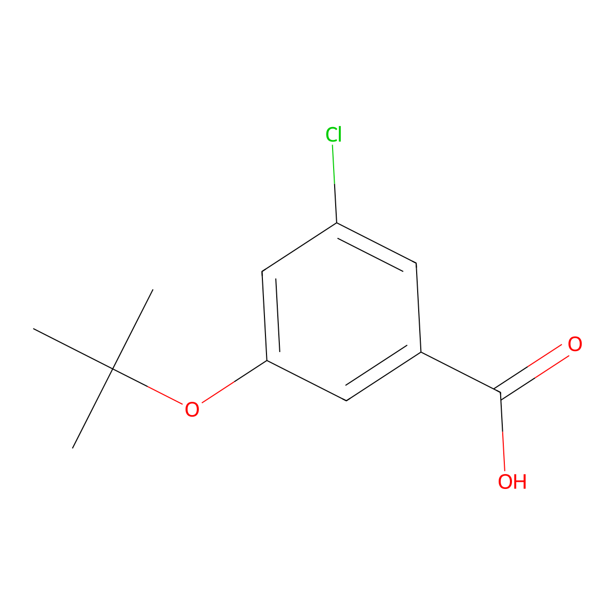3-Chloro-5-(1,1-dimethylethoxy)benzoic acid molecular structure, CAS 1369813-27-3