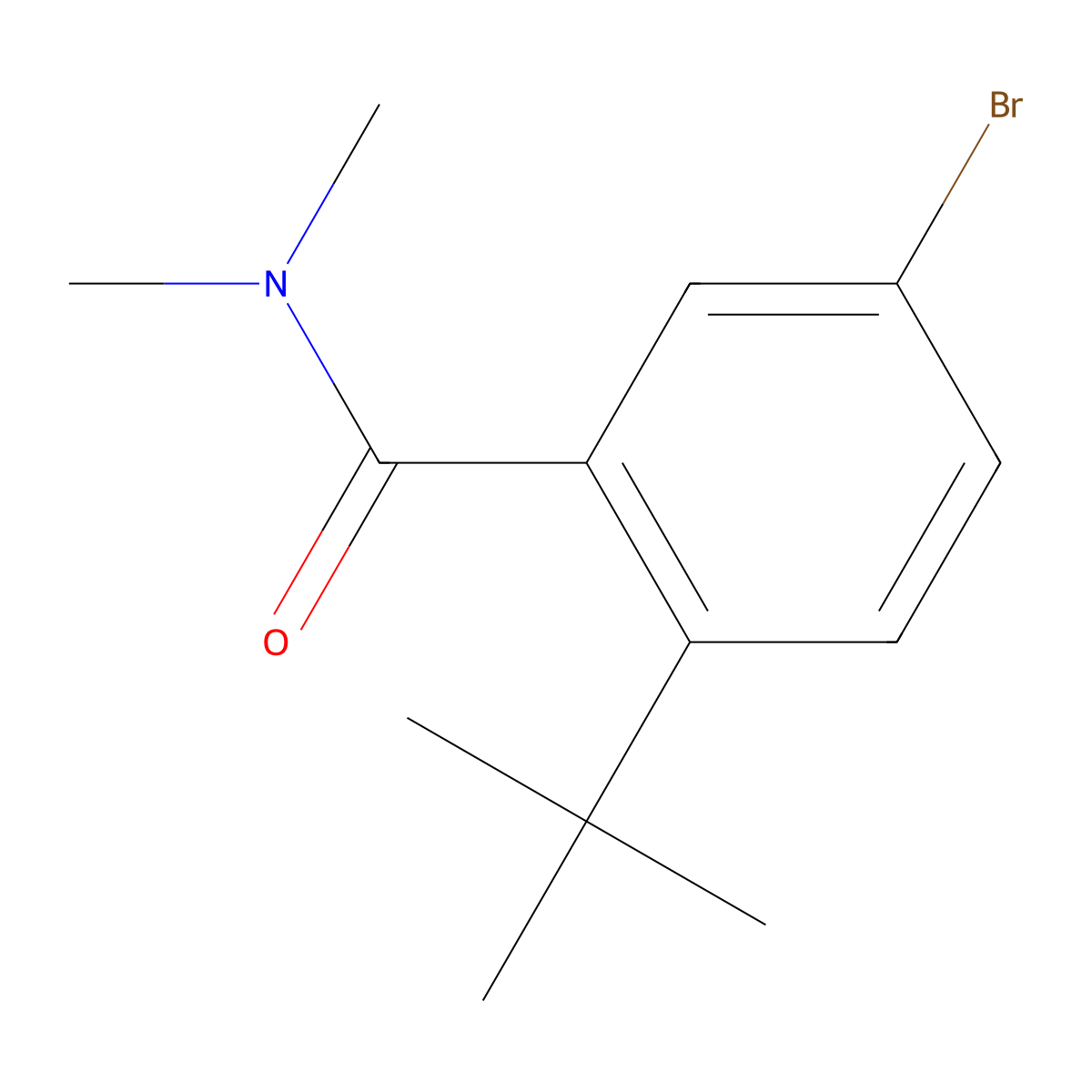 5-bromo-2-(tert-butyl)-N,N-dimethylbenzamide molecular structure, CAS 1369813-69-3