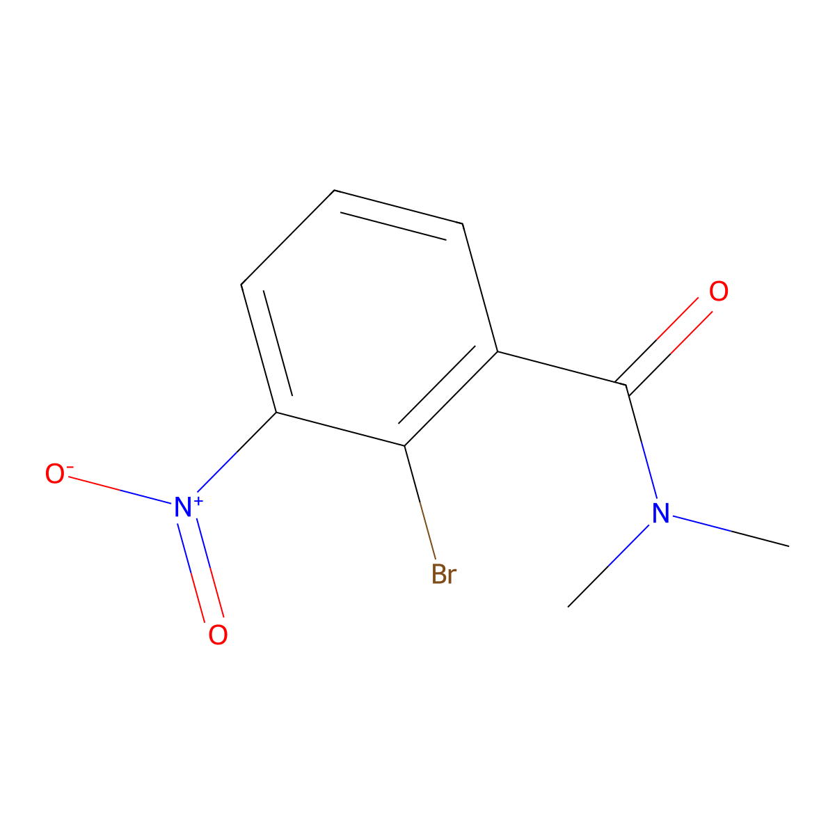 2-Bromo-N,N-dimethyl-3-nitrobenzamide molecular structure, CAS 1369813-86-4