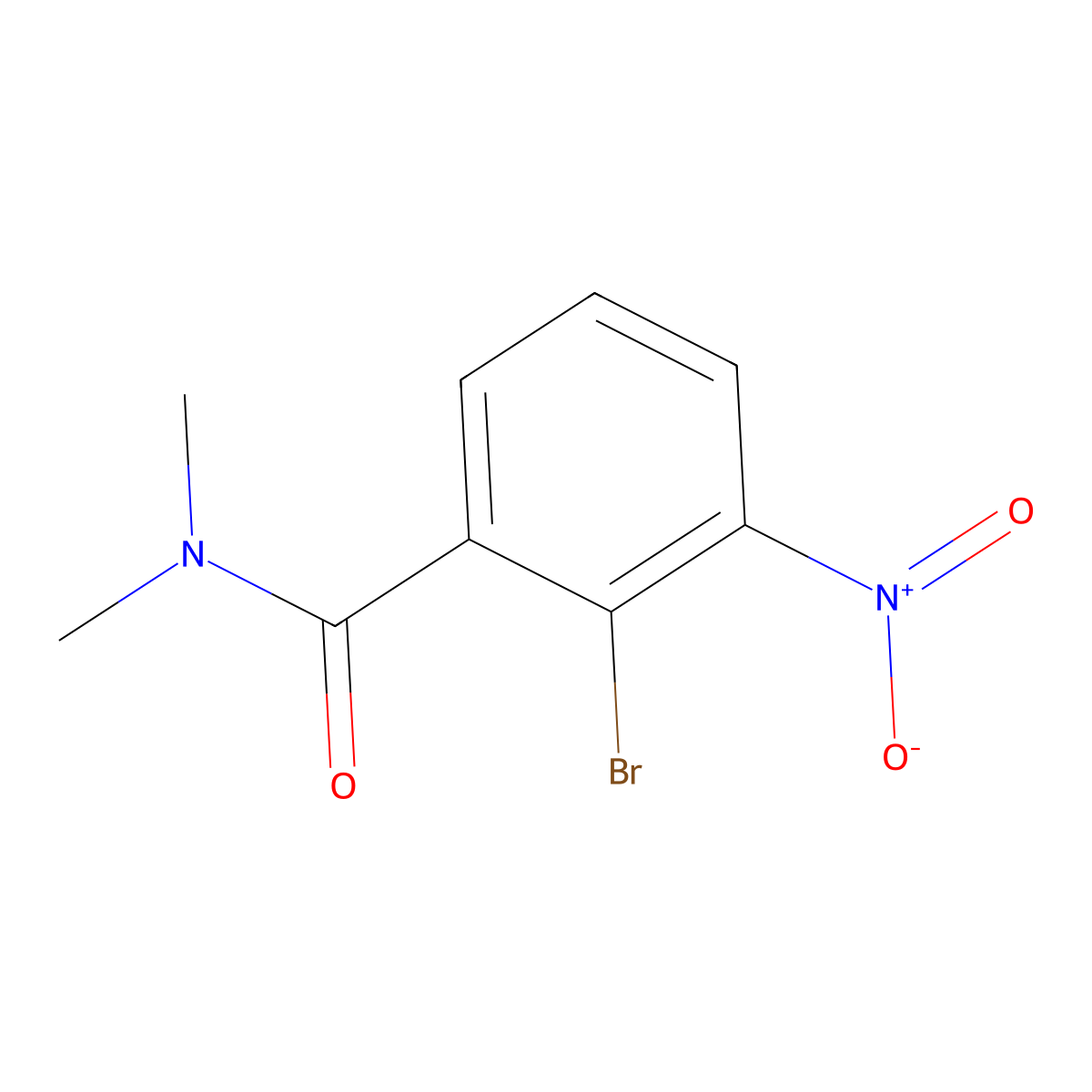 2-Bromo-N,N-dimethyl-3-nitrobenzamide molecular structure, CAS 1369813-86-4