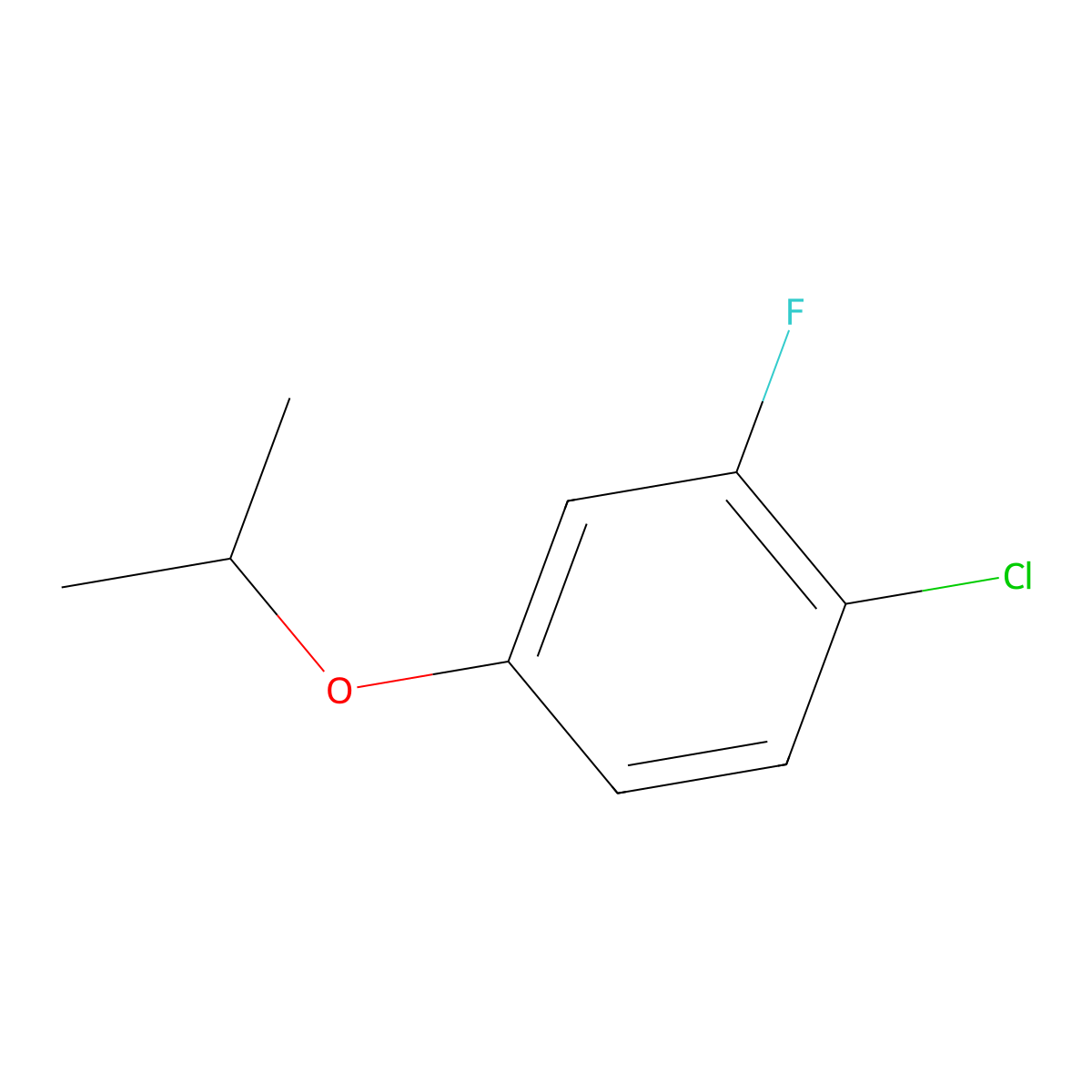 1-Chloro-2-fluoro-4-isopropoxybenzene molecular structure, CAS 1369813-97-7