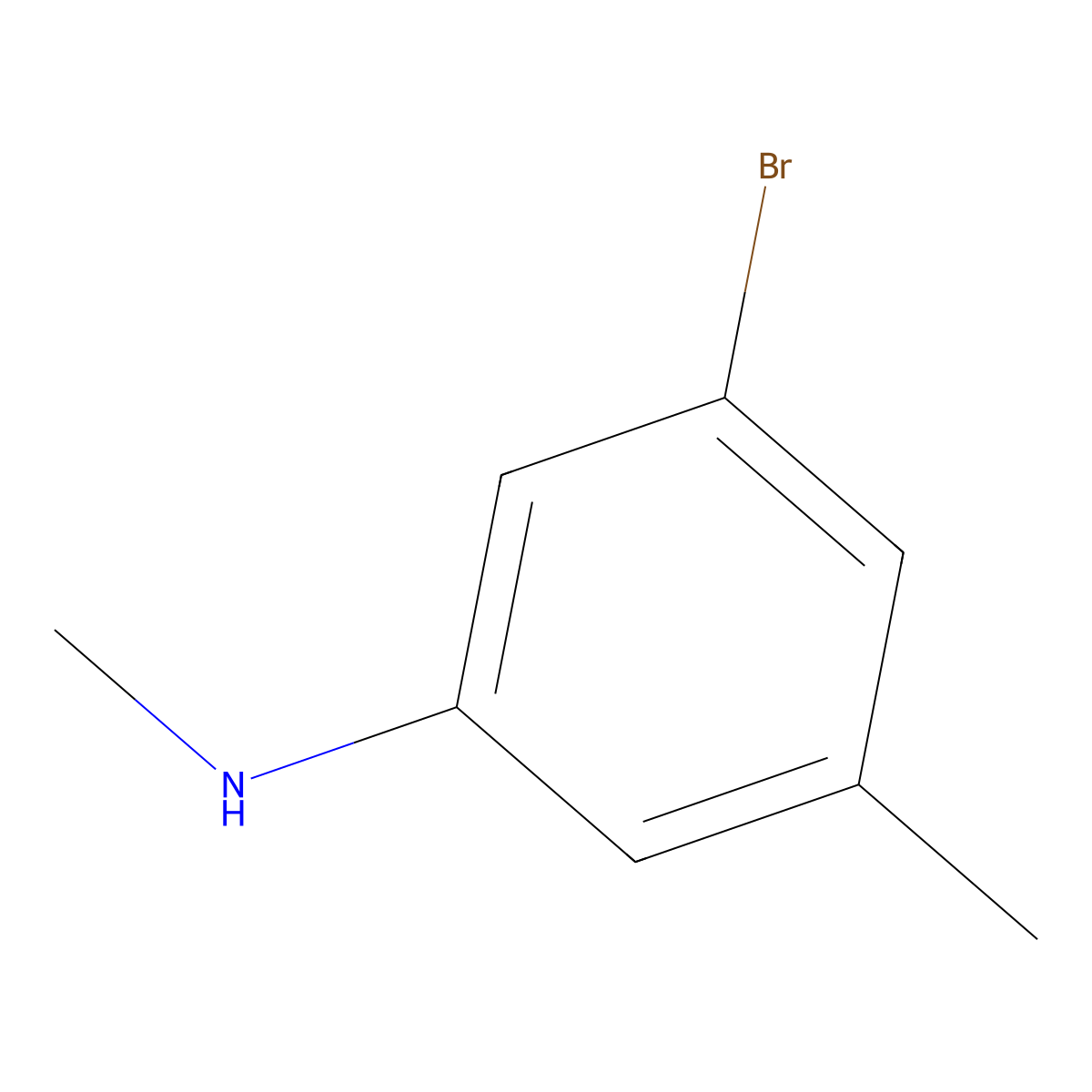 3-Bromo-N,5-dimethylaniline molecular structure, CAS 1369814-18-5