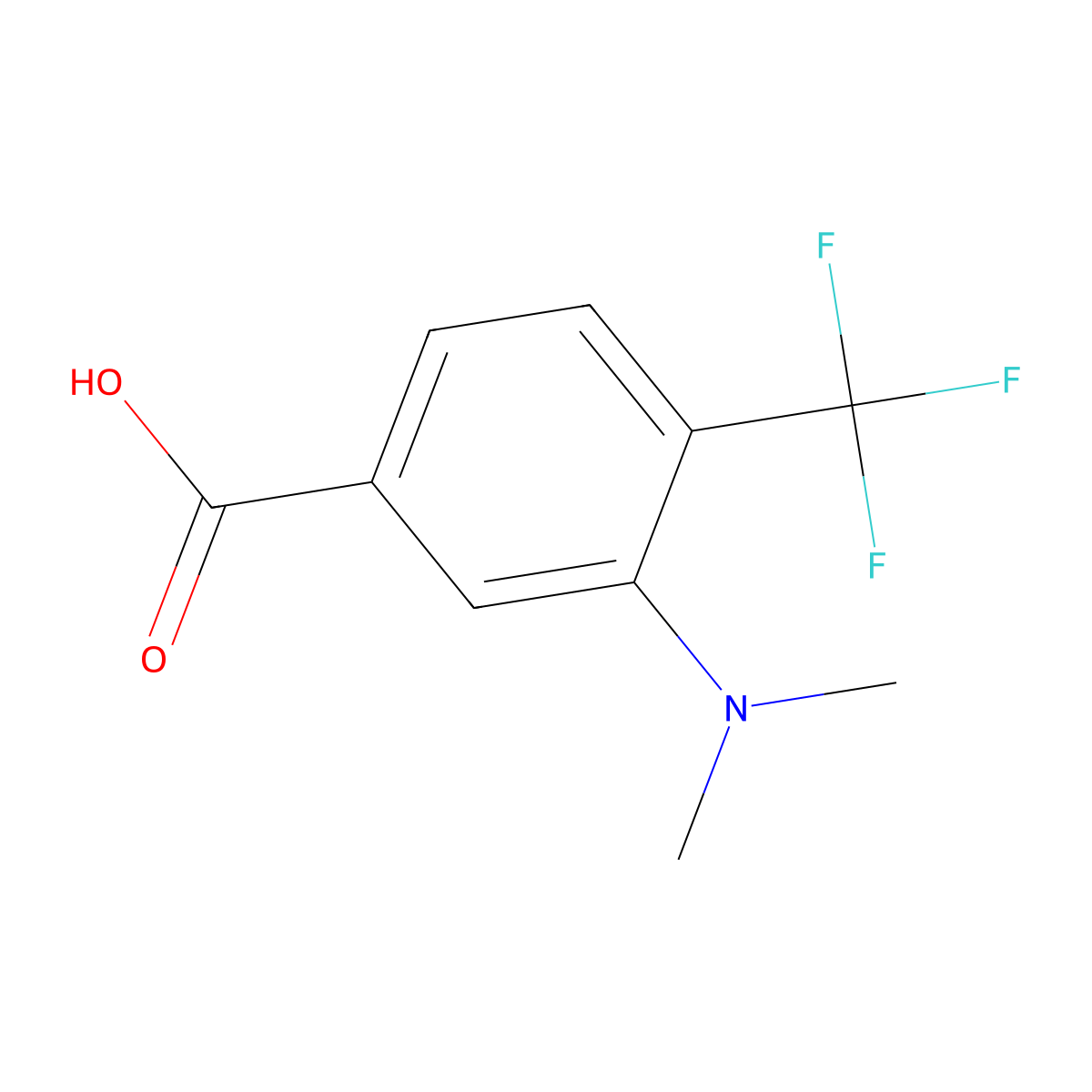 3-Dimethylamino-4-trifluoromethyl-benzoic acid molecular structure, CAS 1369814-95-8