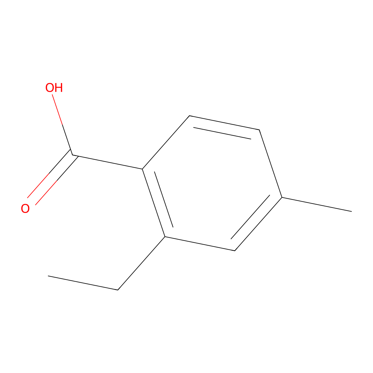 2-Ethyl-4-methylbenzoic acid molecular structure, CAS 1369815-07-5