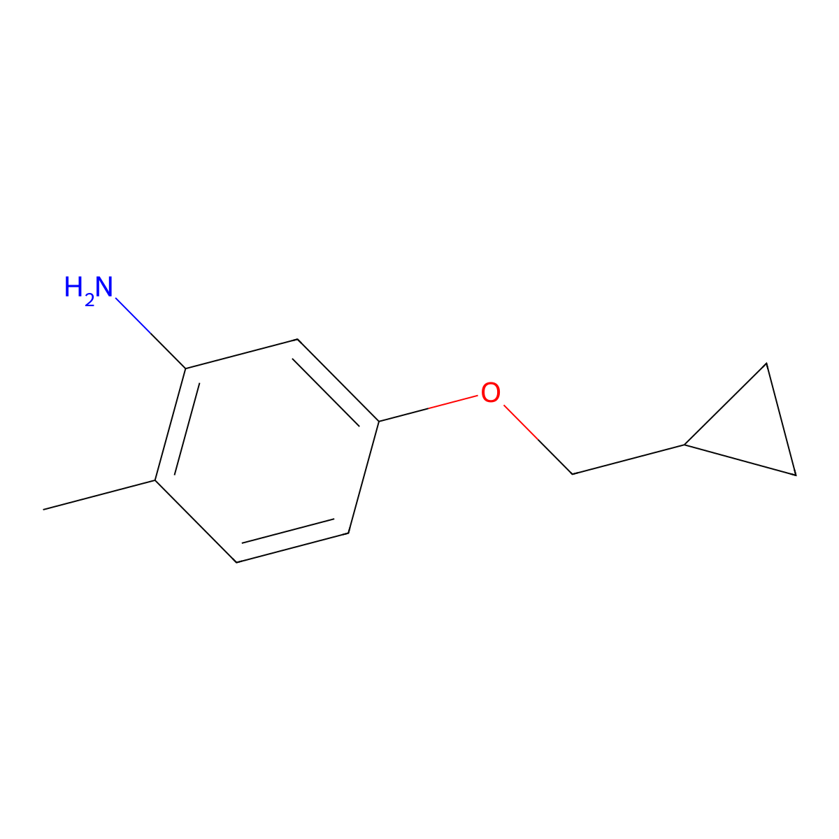5-(Cyclopropylmethoxy)-2-methylaniline molecular structure, CAS 1369815-96-2