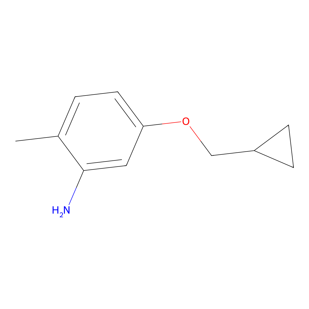 5-(Cyclopropylmethoxy)-2-methylaniline molecular structure, CAS 1369815-96-2
