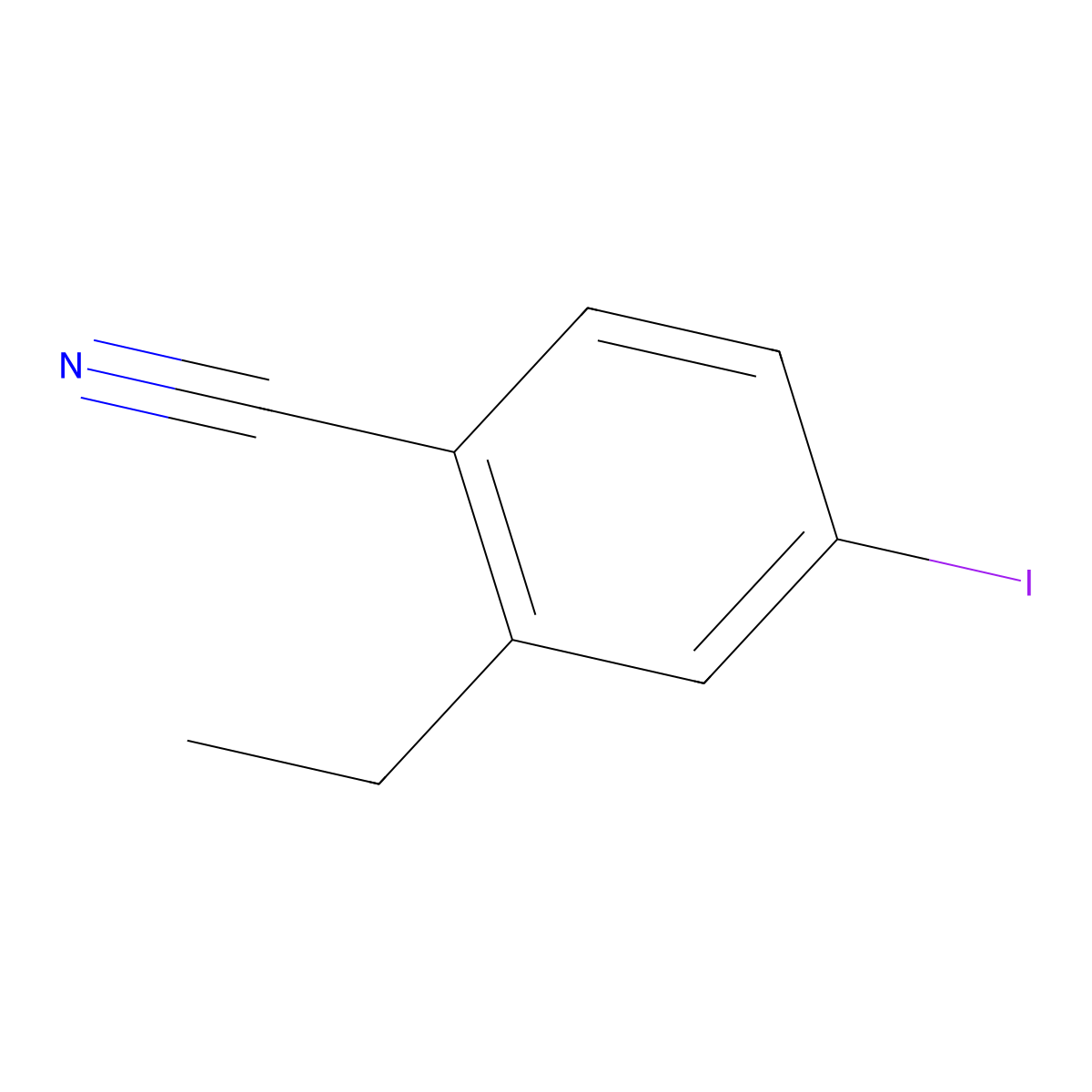 2-Ethyl-4-iodobenzonitrile molecular structure, CAS 1369816-90-9