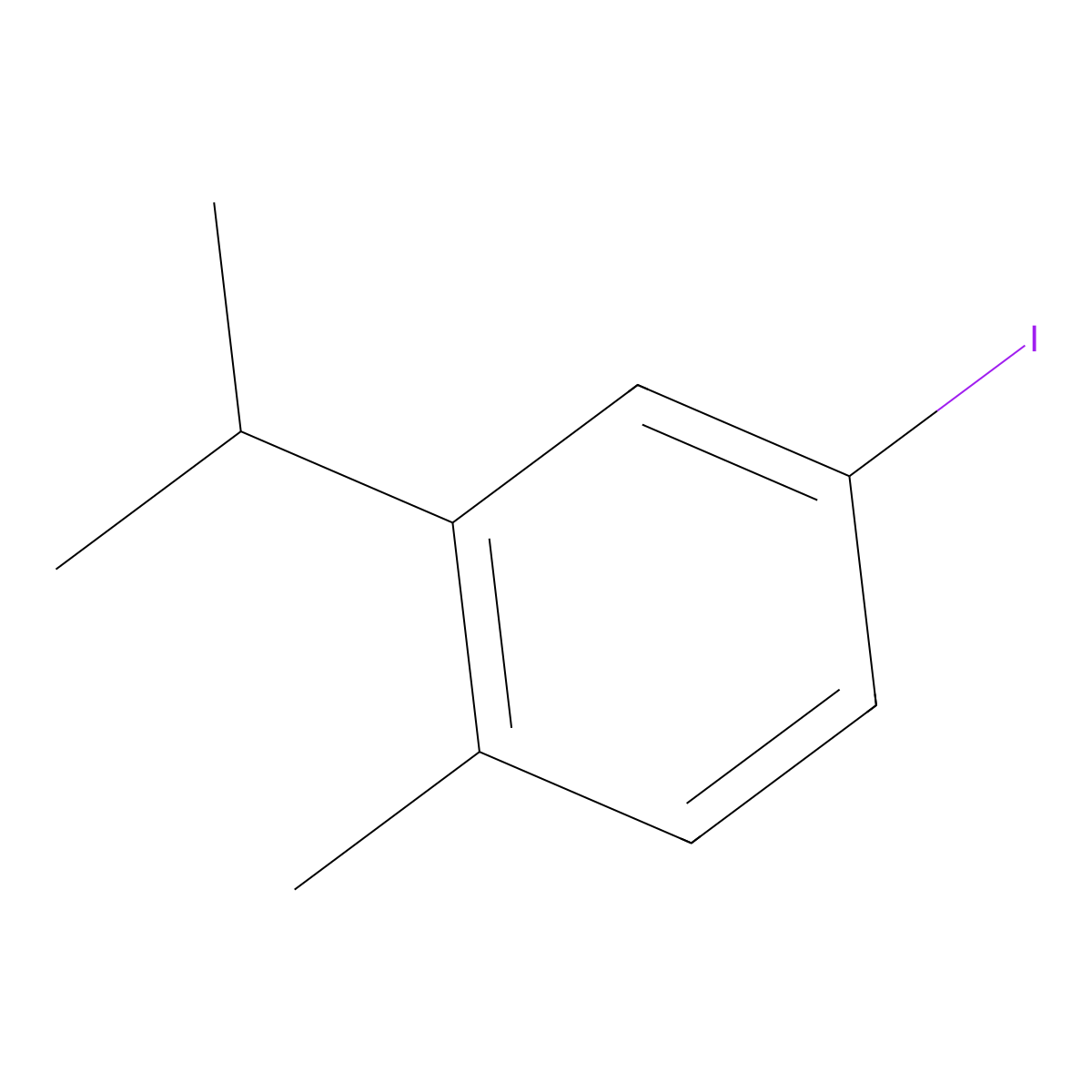 4-Iodo-1-methyl-2-(propan-2-yl)benzene molecular structure, CAS 1369817-45-7