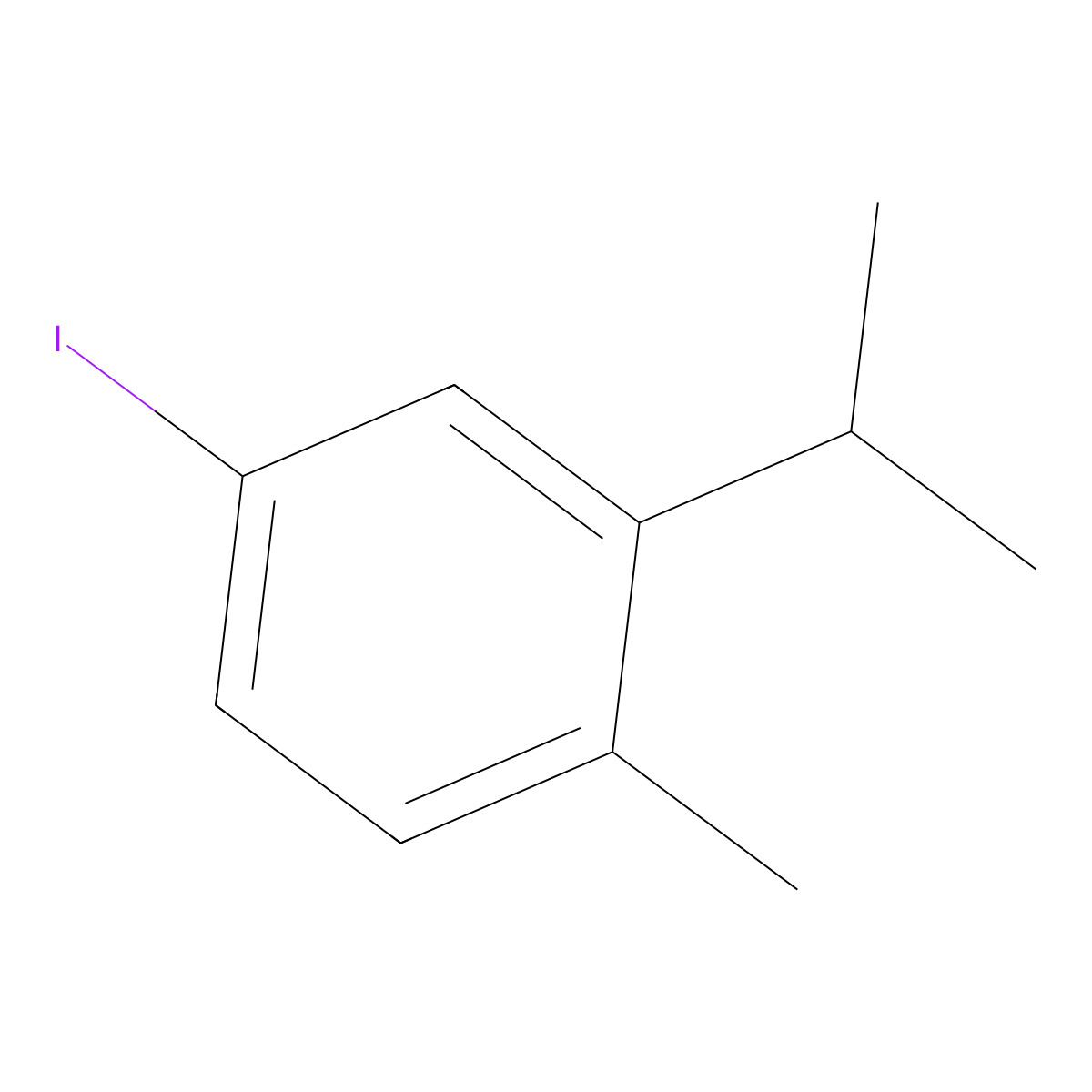 4-Iodo-1-methyl-2-(propan-2-yl)benzene molecular structure, CAS 1369817-45-7
