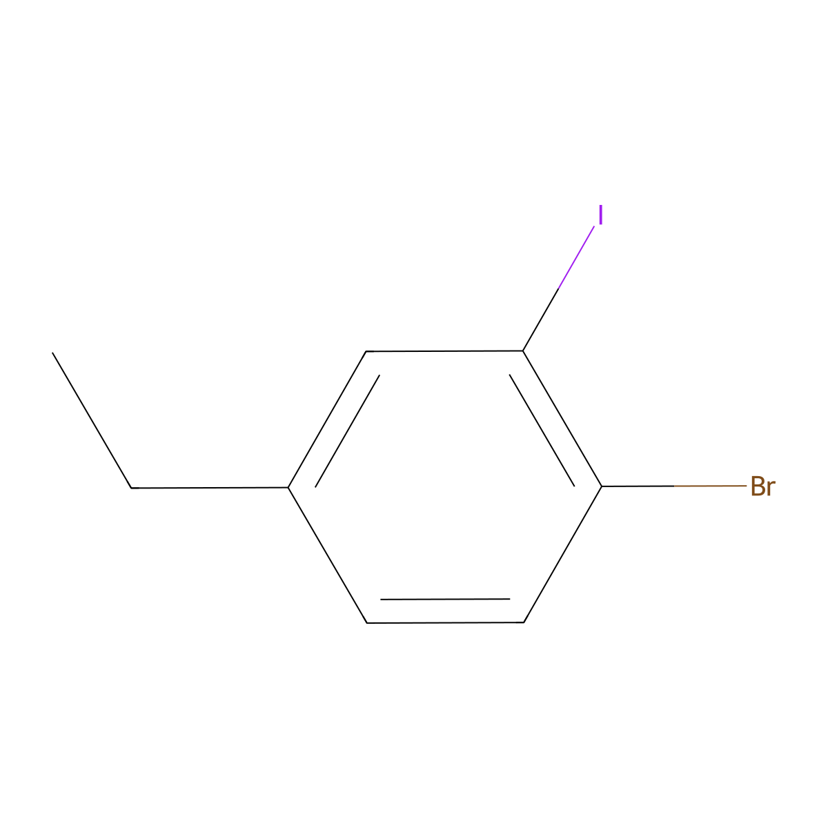 1-Bromo-4-ethyl-2-iodobenzene molecular structure, CAS 1369817-74-2