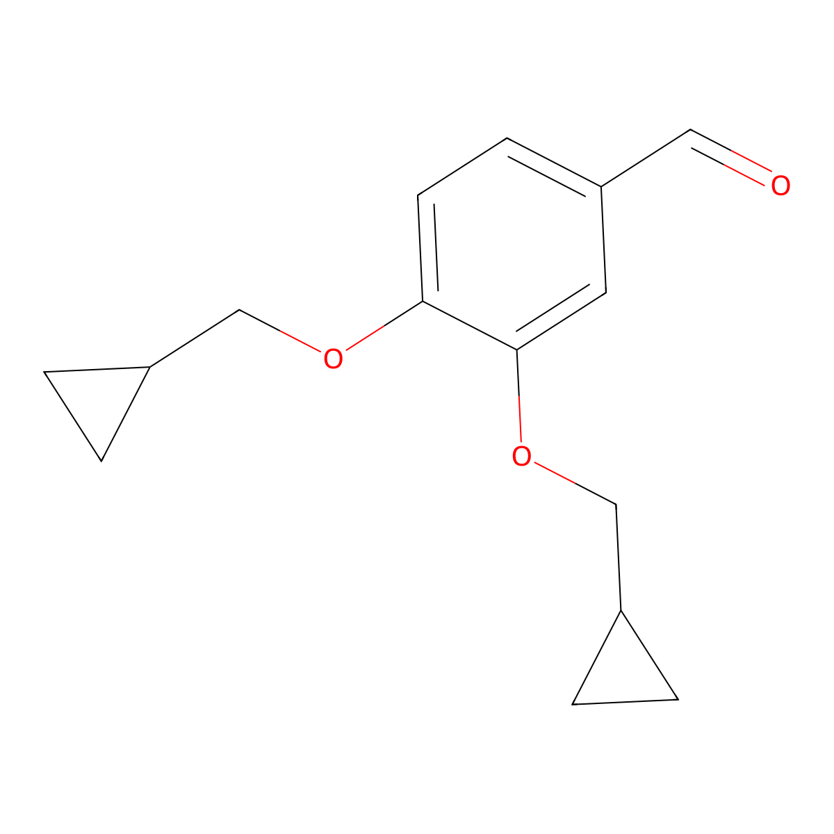 3,4-Bis(cyclopropylmethoxy)benzaldehyde molecular structure, CAS 1369817-76-4