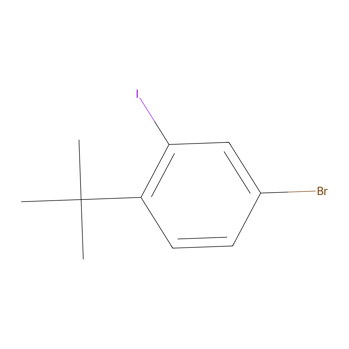 4-Bromo-1-(tert-butyl)-2-iodobenzene molecular structure, CAS 1369817-85-5