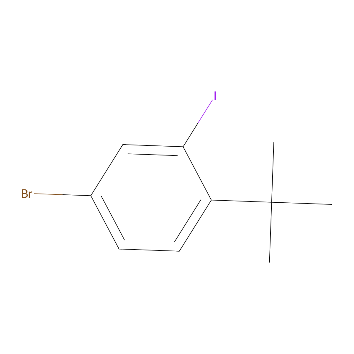 4-Bromo-1-(tert-butyl)-2-iodobenzene molecular structure, CAS 1369817-85-5