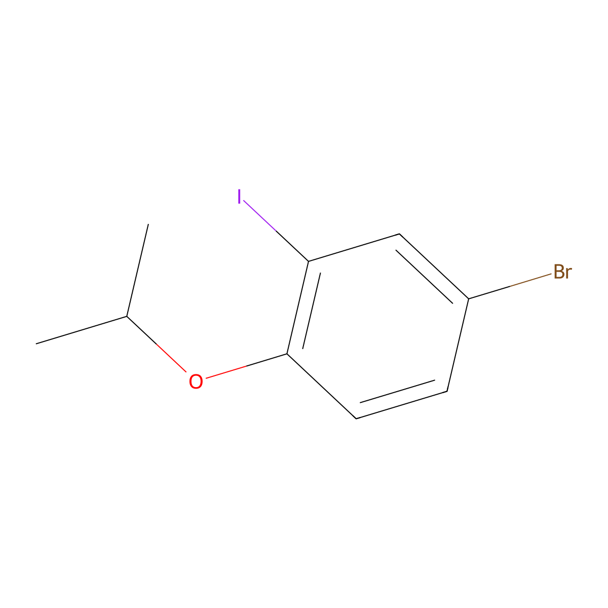 4-Bromo-2-iodo-1-isopropoxybenzene molecular structure, CAS 1369818-04-1