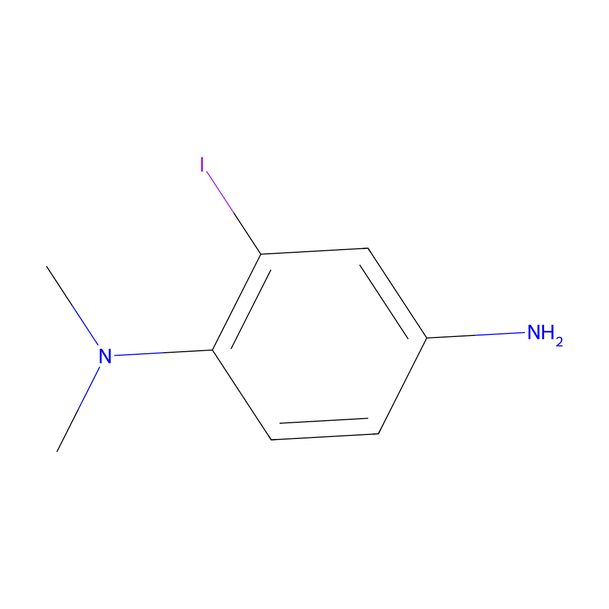 2-iodo-N1,N1-dimethylbenzene-1,4-diamine molecular structure, CAS 1369818-69-8