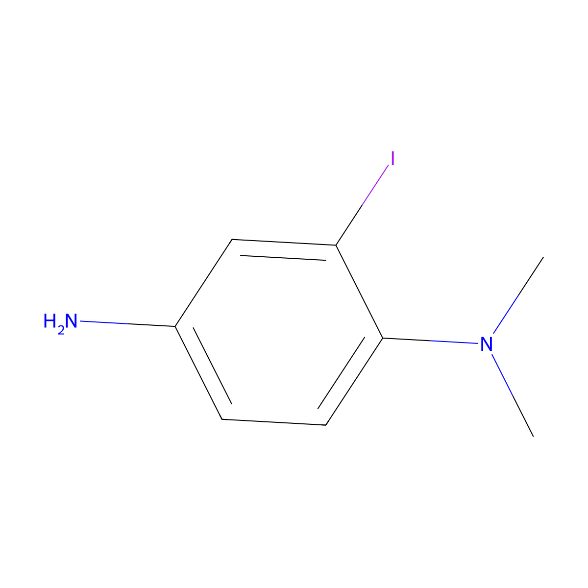 2-iodo-N1,N1-dimethylbenzene-1,4-diamine molecular structure, CAS 1369818-69-8