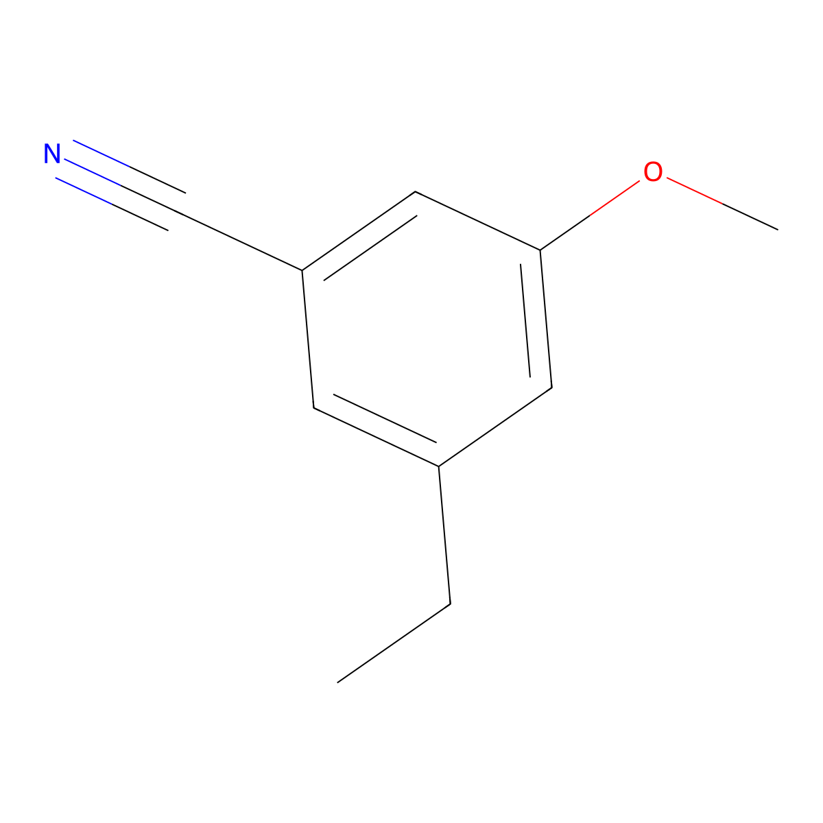 3-Ethyl-5-methoxybenzonitrile molecular structure, CAS 1369819-18-0