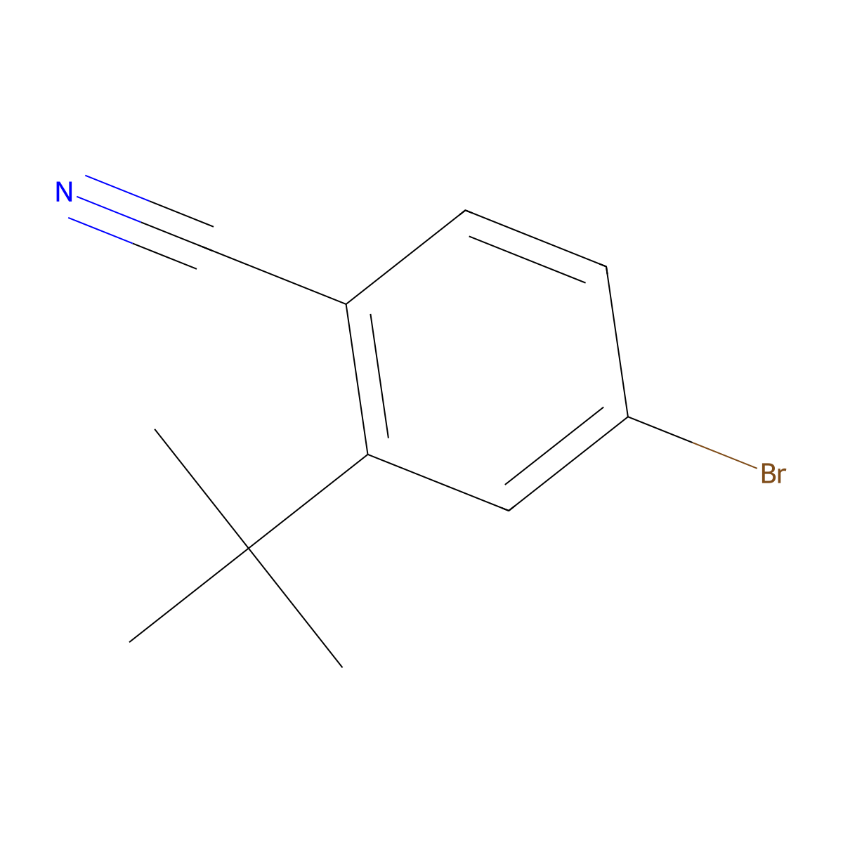 4-Bromo-2-(tert-butyl)benzonitrile molecular structure, CAS 1369819-64-6