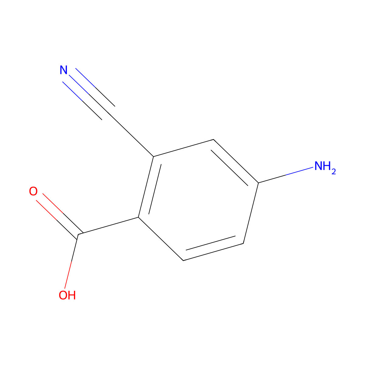 4-Amino-2-cyanobenzoic acid molecular structure, CAS 1369820-01-8