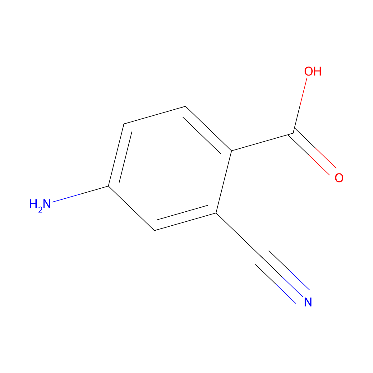 4-Amino-2-cyanobenzoic acid molecular structure, CAS 1369820-01-8