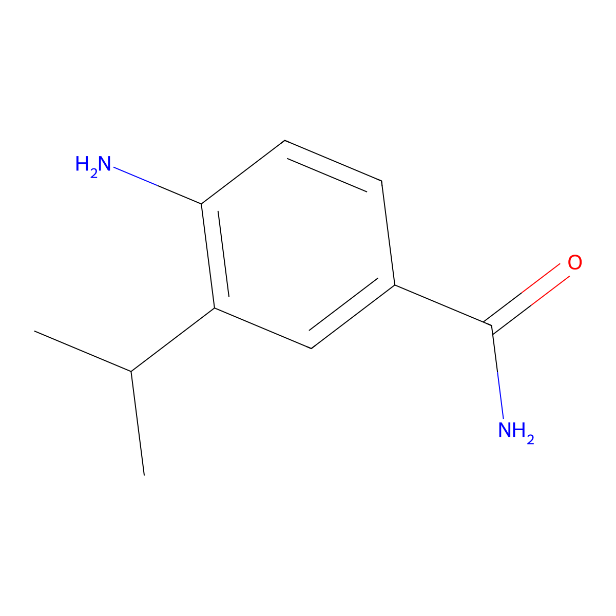 4-Amino-3-isopropylbenzamide molecular structure, CAS 1369820-94-9