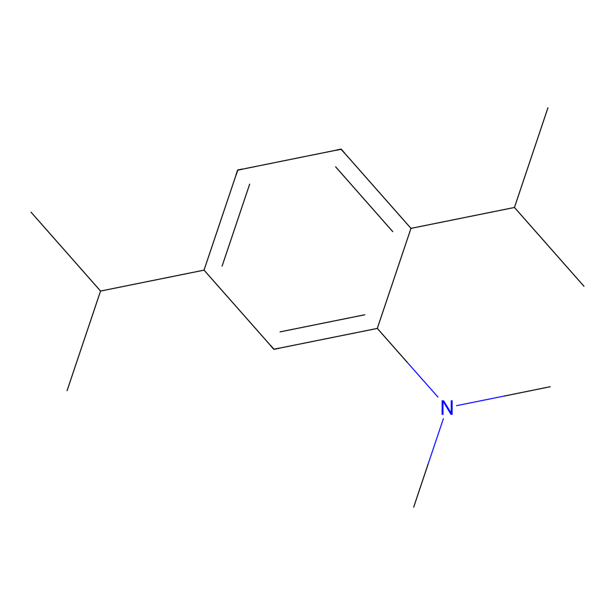 N,N-Dimethyl-2,5-bis(1-methylethyl)benzenamine molecular structure, CAS 1369822-44-5