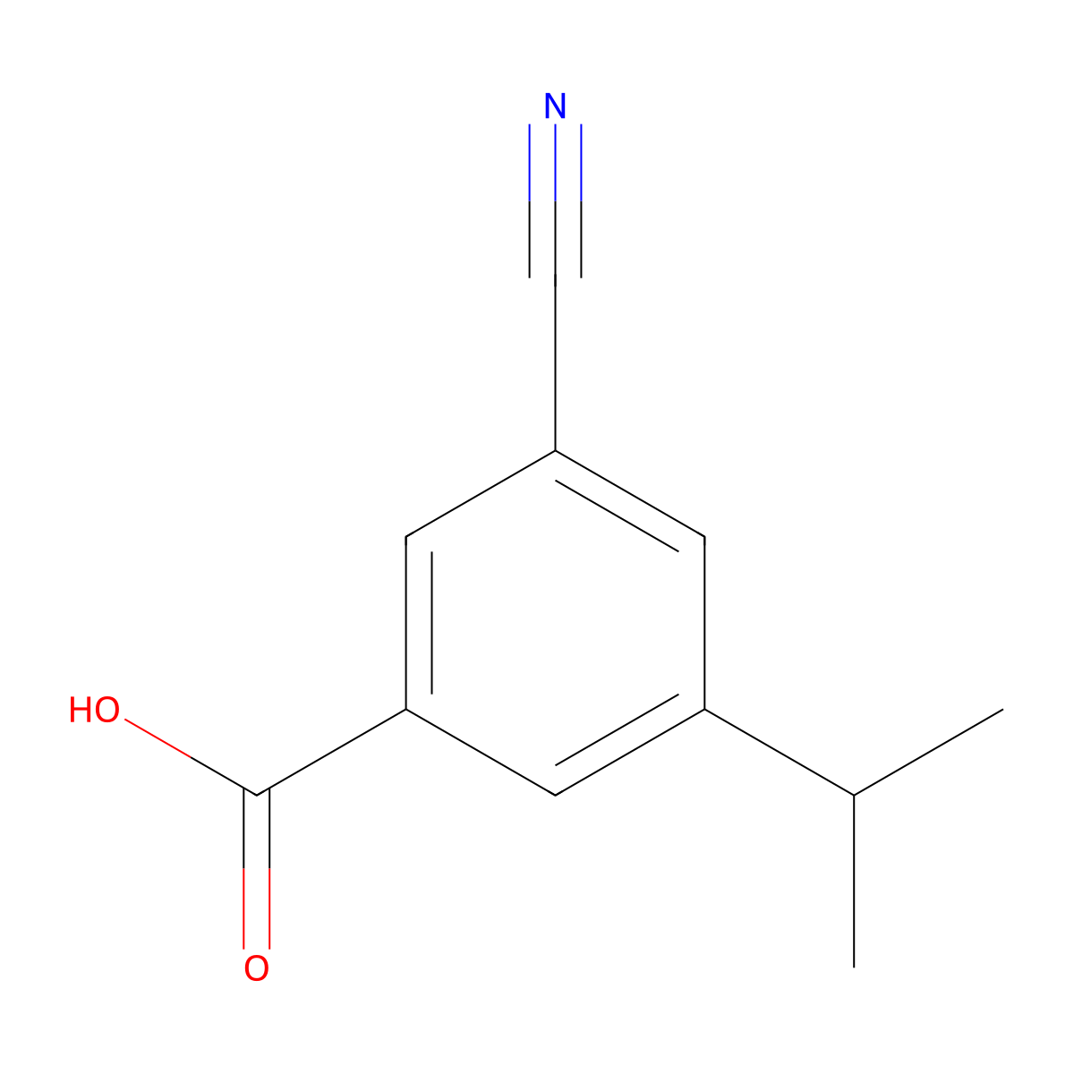 3-Cyano-5-isopropylbenzoic acid molecular structure, CAS 1369824-05-4