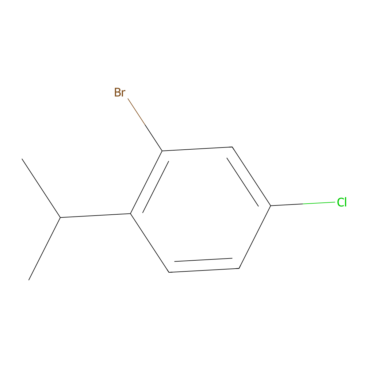 2-Bromo-4-chloro-1-(1-methylethyl)benzene molecular structure, CAS 1369828-32-9