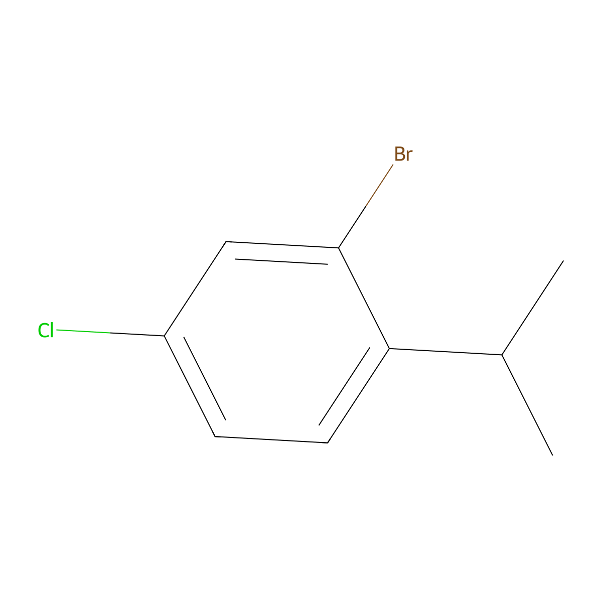 2-Bromo-4-chloro-1-(1-methylethyl)benzene molecular structure, CAS 1369828-32-9