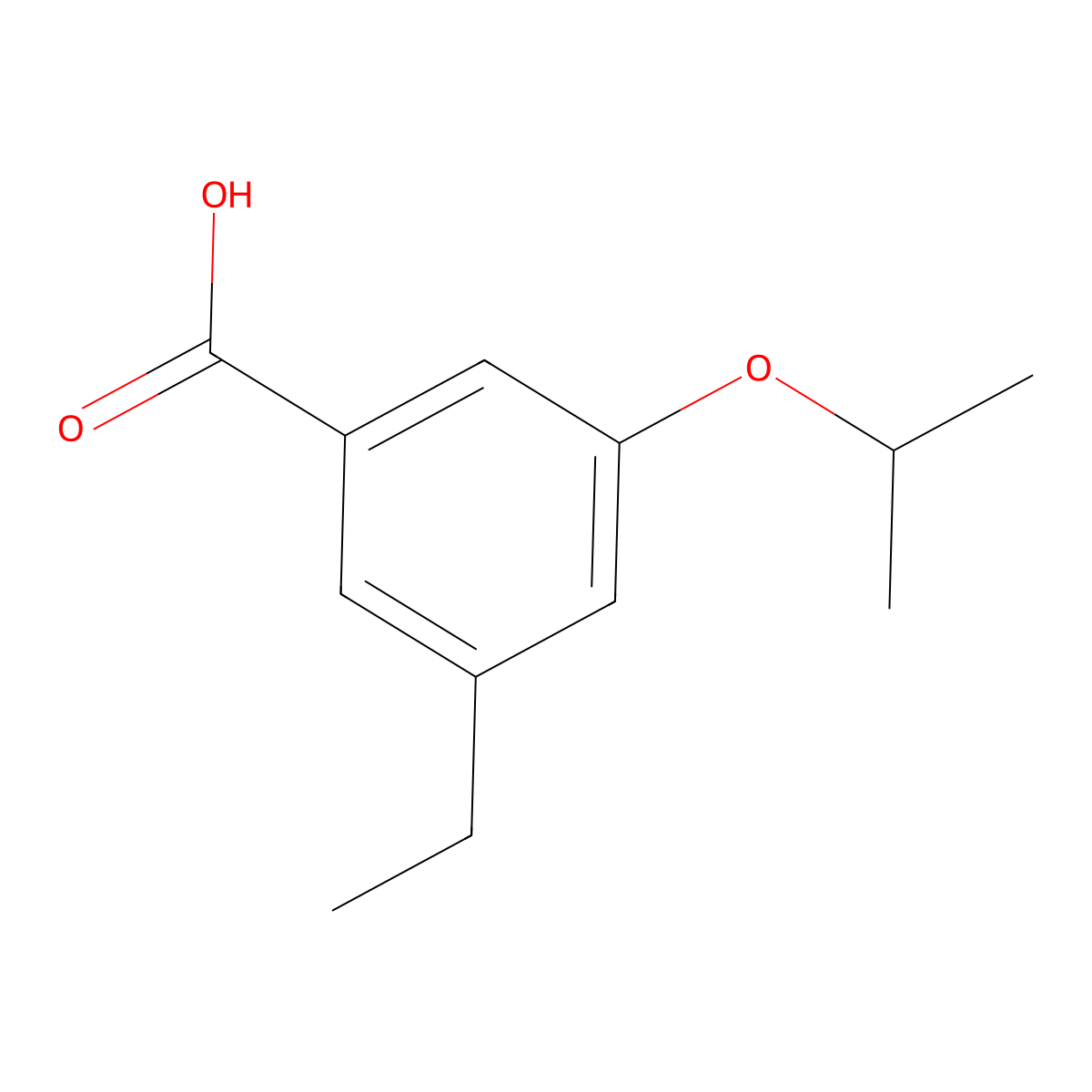 3-Ethyl-5-isopropoxybenzoic acid molecular structure, CAS 1369828-33-0