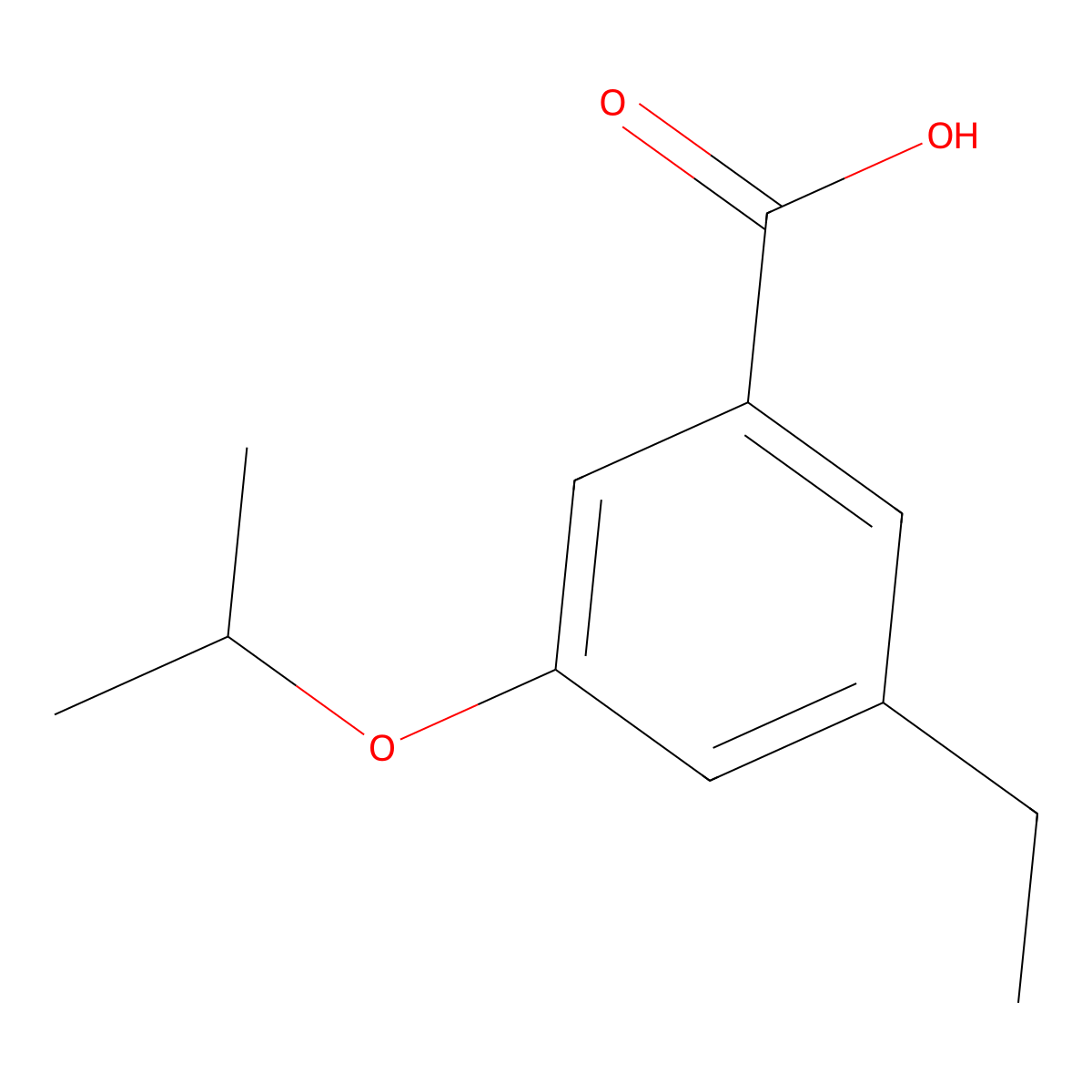 3-Ethyl-5-isopropoxybenzoic acid molecular structure, CAS 1369828-33-0