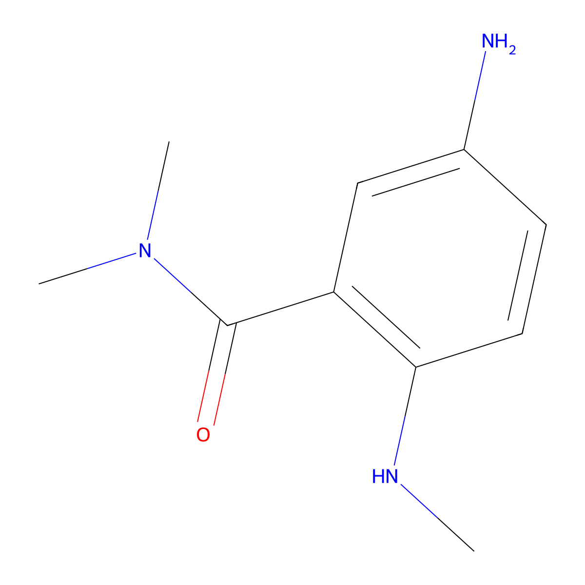 5-amino-N,N-dimethyl-2-(methylamino)benzamide molecular structure, CAS 1369828-80-7