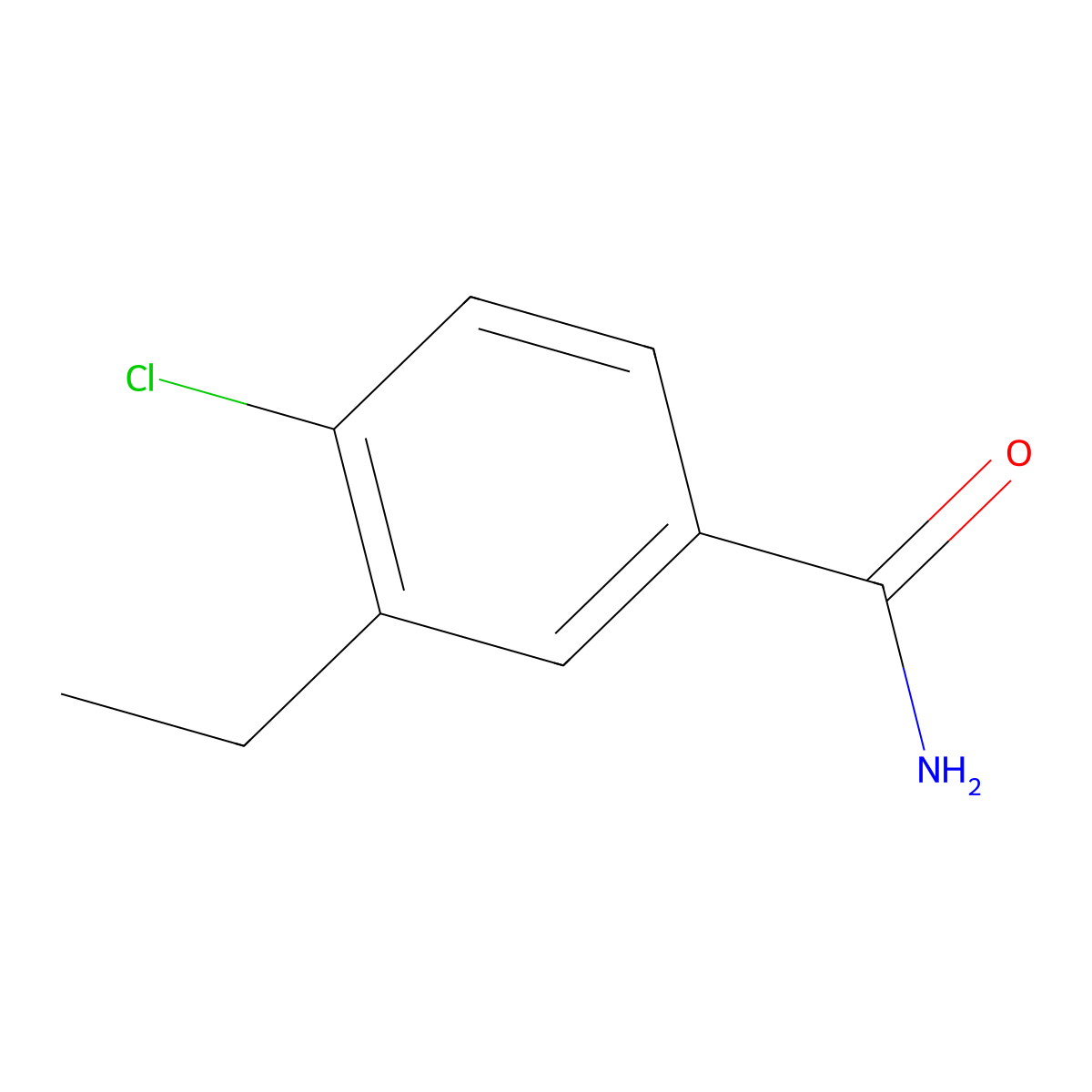 4-Chloro-3-ethylbenzamide molecular structure, CAS 1369828-81-8