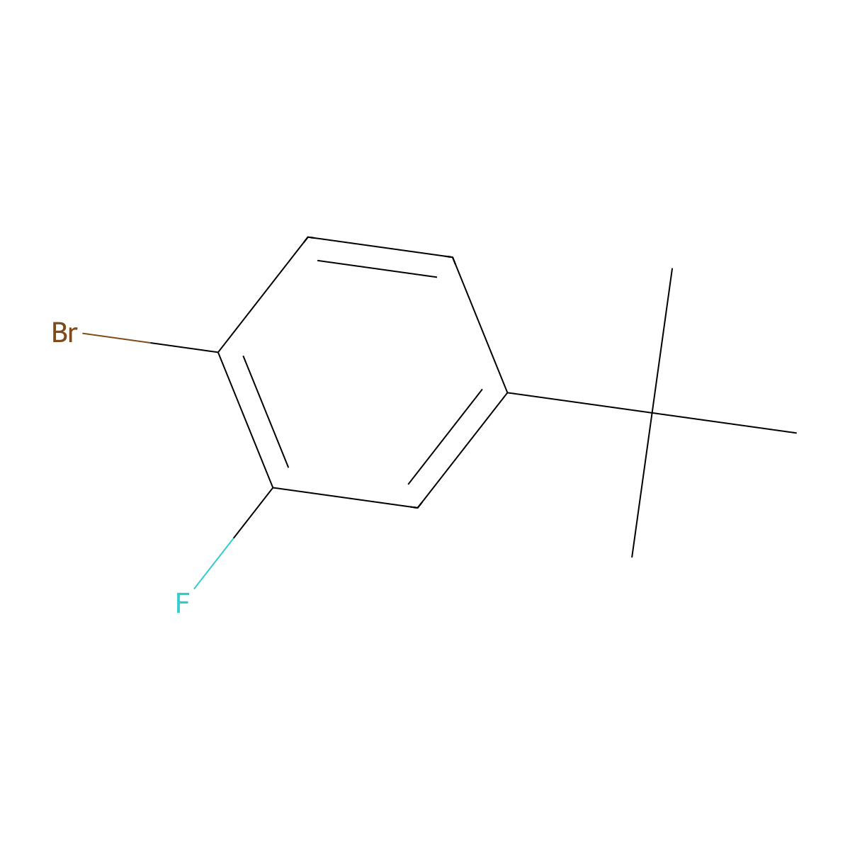 1-Bromo-4-tert-butyl-2-fluorobenzene molecular structure, CAS 1369829-80-0